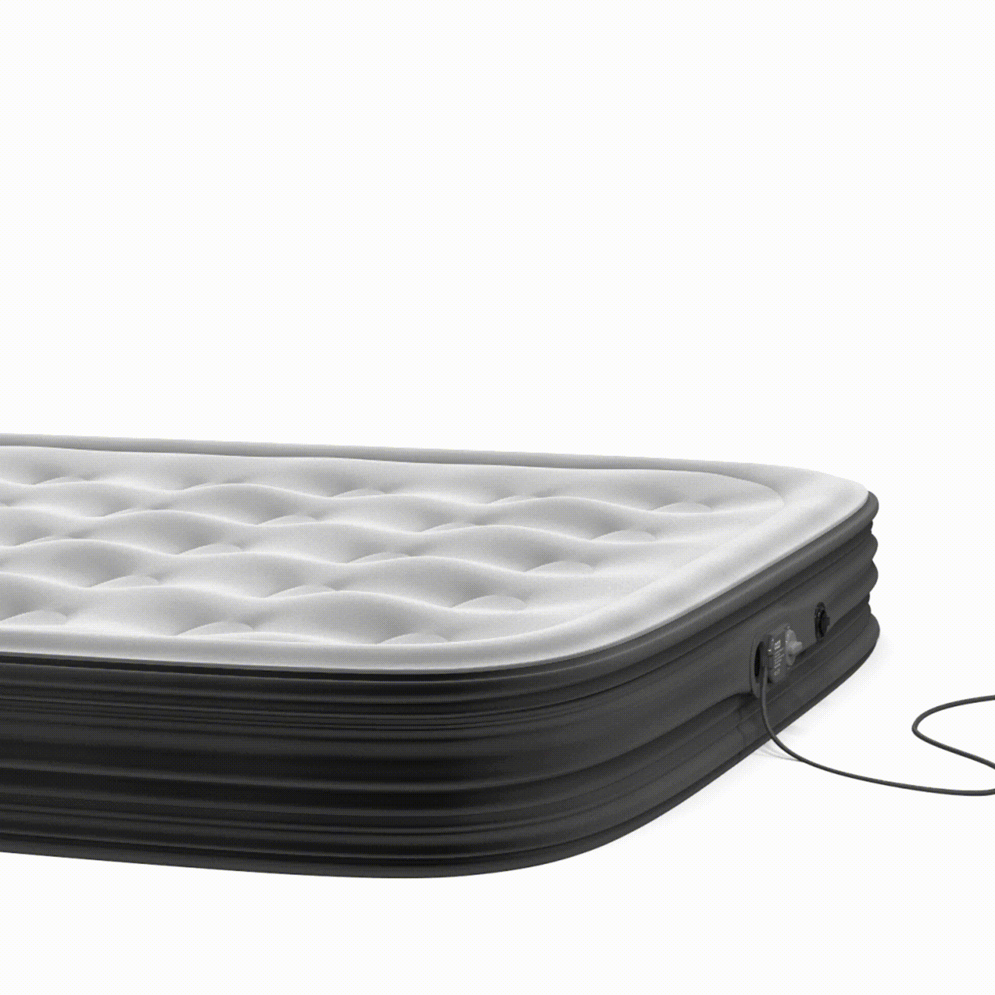 3D animated content showing the Cozi air mattress inflating for a Walmart listing boost.