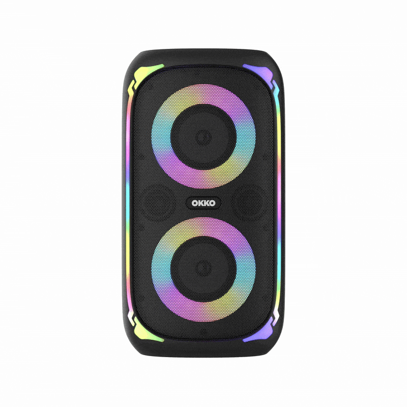 360-degree view of OKKO Sonic Bass speaker