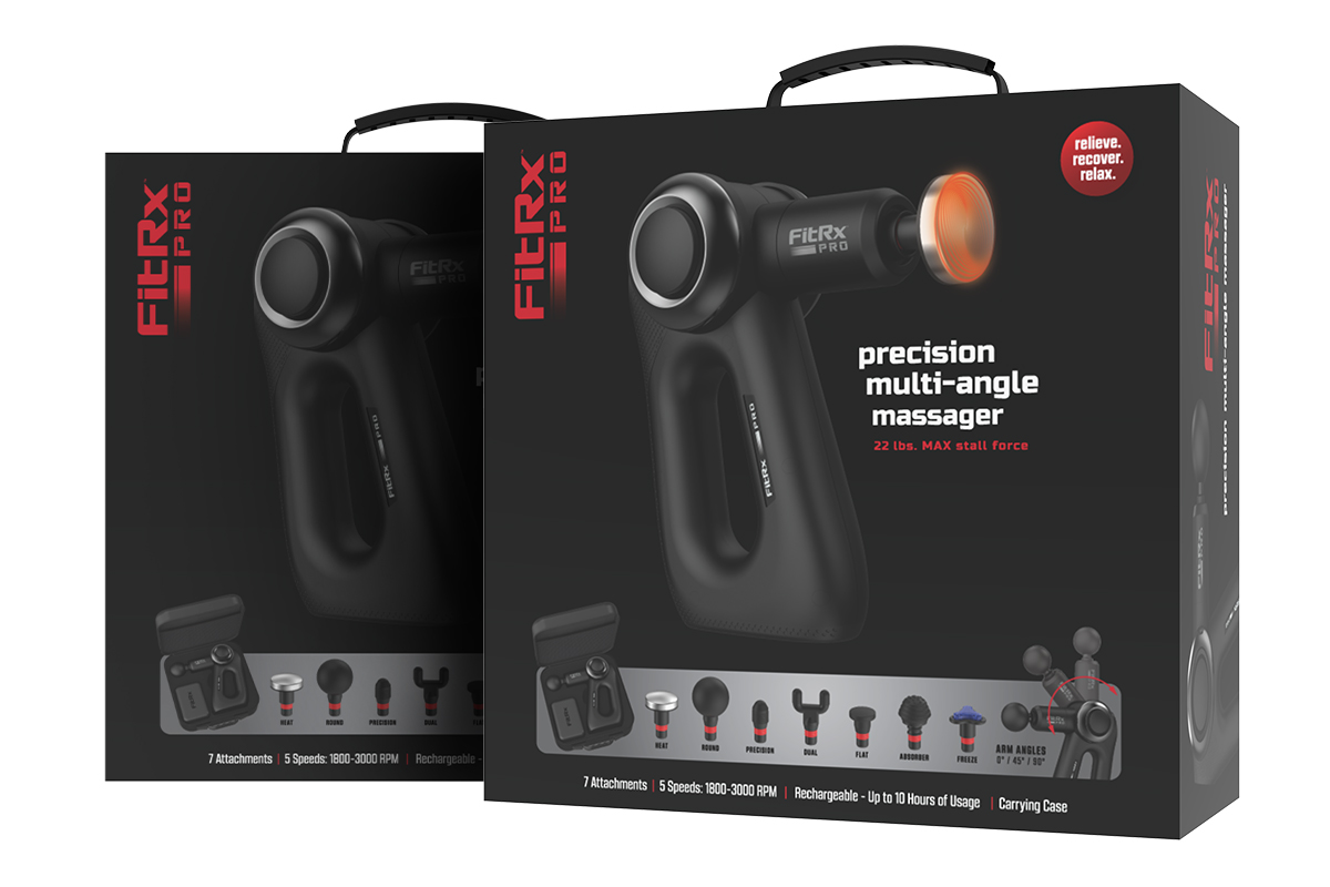 FitRx Pro multi-angle massager package