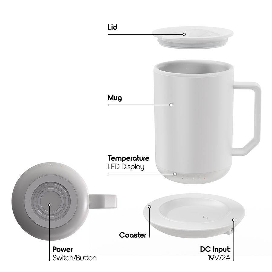 Purée warming mug with all included components