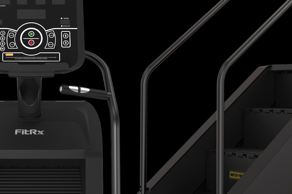 FitRx stair stepper on dark background